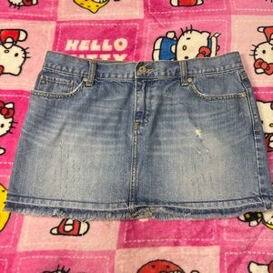 Old Navy Light Blue Distressed Mini Skirt